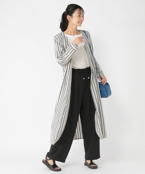 studio CLIP（スタディオクリップ）の「《ウタオ》ストライプロングシャツワンピース（シャツワンピース・レディース・ベージュ/ネイビー・FREE）」の10枚目の写真