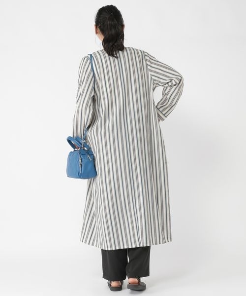 studio CLIP（スタディオクリップ）の「《ウタオ》ストライプロングシャツワンピース（シャツワンピース・レディース・ベージュ/ネイビー・FREE）」の11枚目の写真