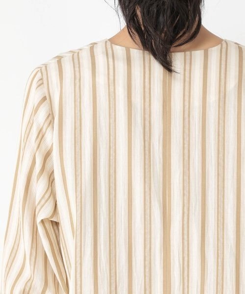 studio CLIP（スタディオクリップ）の「《ウタオ》ストライプロングシャツワンピース（シャツワンピース・レディース・ベージュ/ネイビー・FREE）」の19枚目の写真