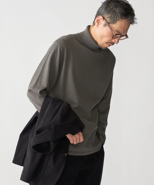 SHIPS（シップス）の「SHIPS: ハイゲージ コットン ウール タートルネック ニット（ニット/セーター・メンズ・ブラック/ダークグレー/カーキ・LARGE/X-LARGE/MEDIUM/SMALL）」の11枚目の写真