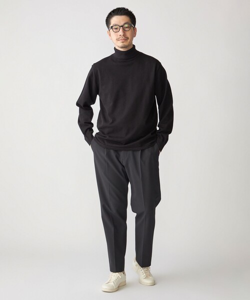 SHIPS（シップス）の「SHIPS: ハイゲージ コットン ウール タートルネック ニット（ニット/セーター・メンズ・ブラック/ダークグレー/カーキ・LARGE/X-LARGE/MEDIUM/SMALL）」の17枚目の写真