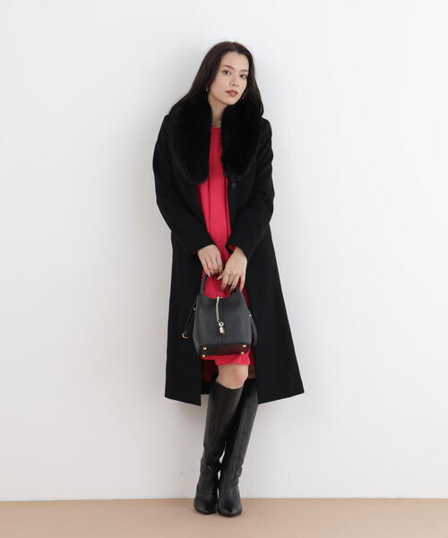 ◇カシミア混ベルテッドコート（ステンカラーコート）｜PINKY&DIANNE