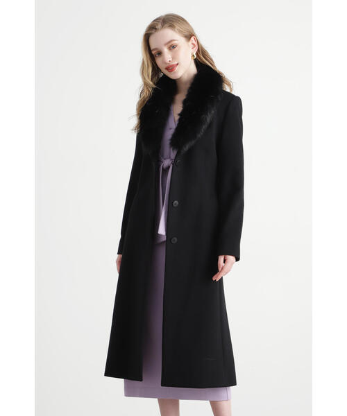 ◇カシミア混ベルテッドコート（ステンカラーコート）｜PINKY&DIANNE