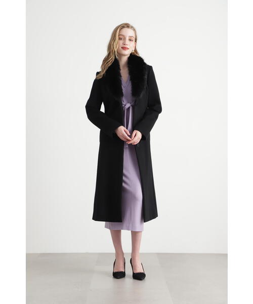 ◇カシミア混ベルテッドコート（ステンカラーコート）｜PINKY&DIANNE