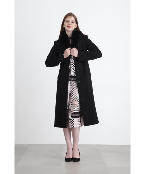 ◇カシミア混ベルテッドコート（ステンカラーコート）｜PINKY&DIANNE