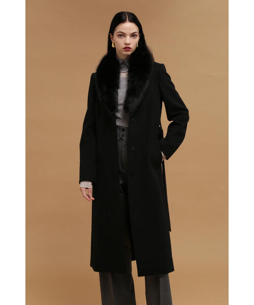 ◇カシミア混ベルテッドコート（ステンカラーコート）｜PINKY&DIANNE