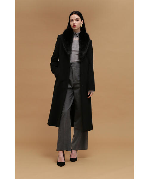 ◇カシミア混ベルテッドコート（ステンカラーコート）｜PINKY&DIANNE