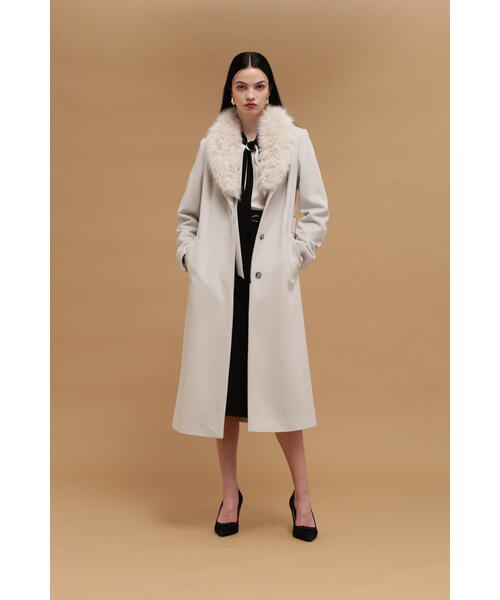 ◇カシミア混ベルテッドコート（ステンカラーコート）｜PINKY&DIANNE