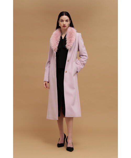 新品タグ付✨ PINKY&DIANNE ダブルパイルモッサコート ピンク 38 セール】 ダブルパイルモッサオフィサーコート （アウター）｜PINKY