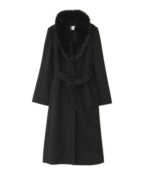 PINKY&DIANNE（ピンキーアンドダイアン）の「◆カシミア混ベルテッドコート（ステンカラーコート・レディース・ブラック/ピンク/グレー系その他・38/36）」の21枚目の写真