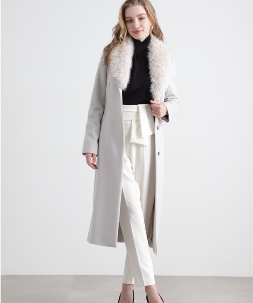 ◇カシミア混ベルテッドコート（ステンカラーコート）｜PINKY&DIANNE