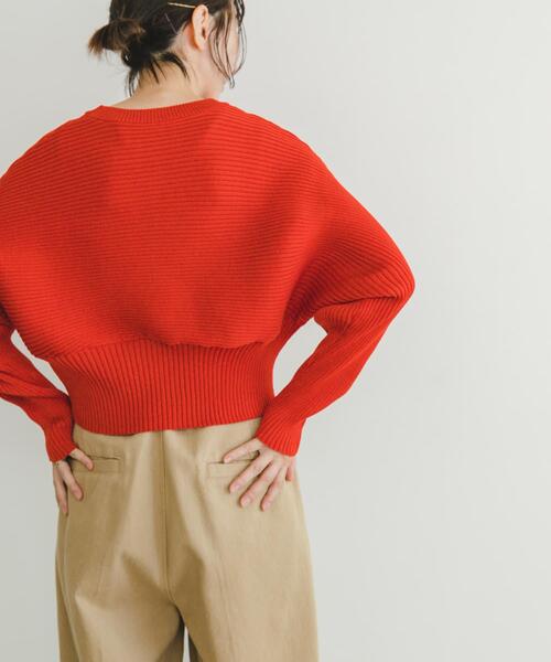 ITEMS URBANRESEARCH(アイテムズ アーバンリサーチ)の「ドルマンリブニットプルオーバー(ニット/セーター・レディース・ブラック/オフホワイト/レッド/ブルー・FREE)」の1枚目の写真