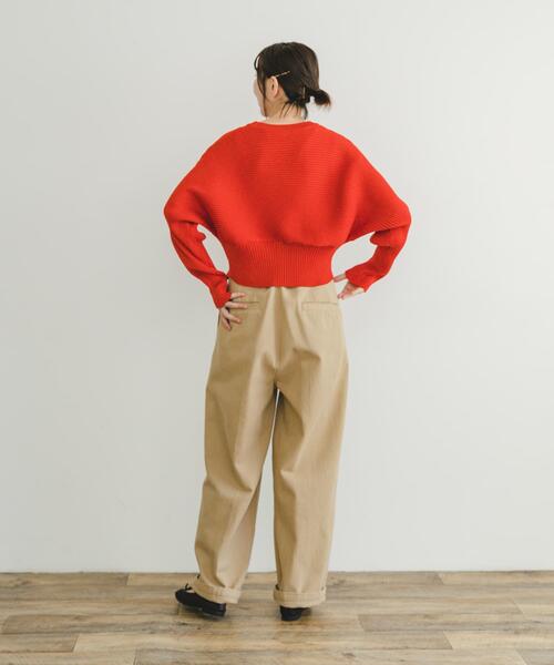 ITEMS URBANRESEARCH(アイテムズ アーバンリサーチ)の「ドルマンリブニットプルオーバー(ニット/セーター・レディース・ブラック/オフホワイト/レッド/ブルー・FREE)」の22枚目の写真