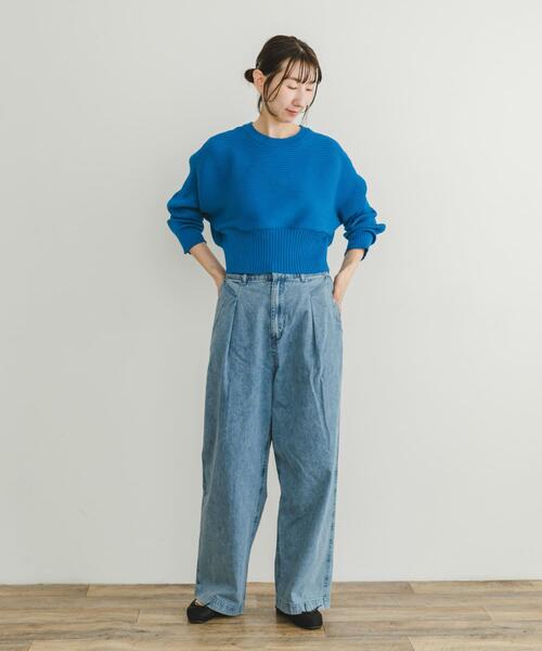 ITEMS URBANRESEARCH(アイテムズ アーバンリサーチ)の「ドルマンリブニットプルオーバー(ニット/セーター・レディース・ブラック/オフホワイト/レッド/ブルー・FREE)」の16枚目の写真