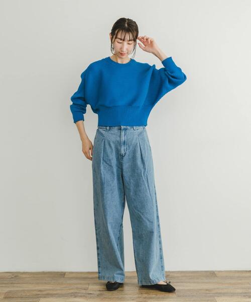 ITEMS URBANRESEARCH(アイテムズ アーバンリサーチ)の「ドルマンリブニットプルオーバー(ニット/セーター・レディース・ブラック/オフホワイト/レッド/ブルー・FREE)」の17枚目の写真