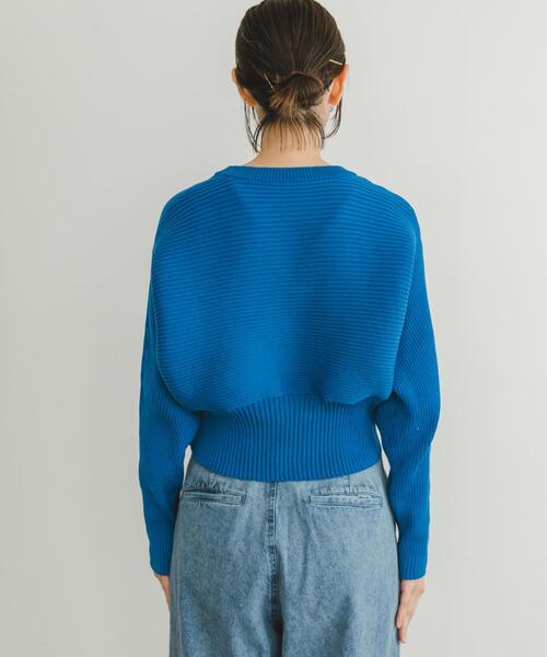 ITEMS URBANRESEARCH(アイテムズ アーバンリサーチ)の「ドルマンリブニットプルオーバー(ニット/セーター・レディース・ブラック/オフホワイト/レッド/ブルー・FREE)」の9枚目の写真