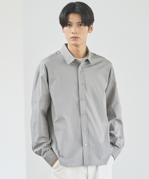 抗しわ吸汗速乾機能性長袖ブロードシャツ（シャツ/ブラウス