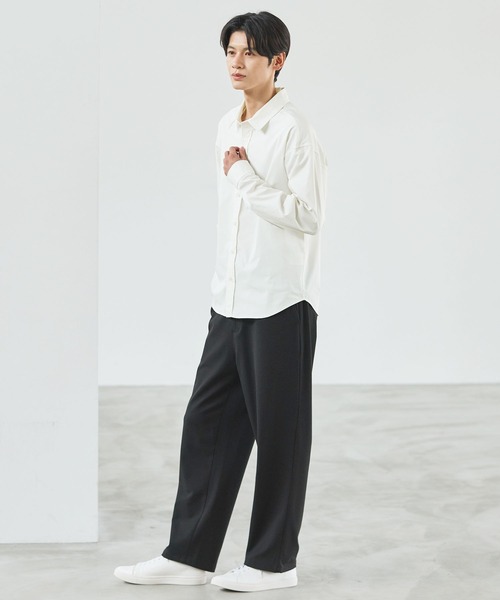 抗しわ吸汗速乾機能性長袖ブロードシャツ（シャツ/ブラウス