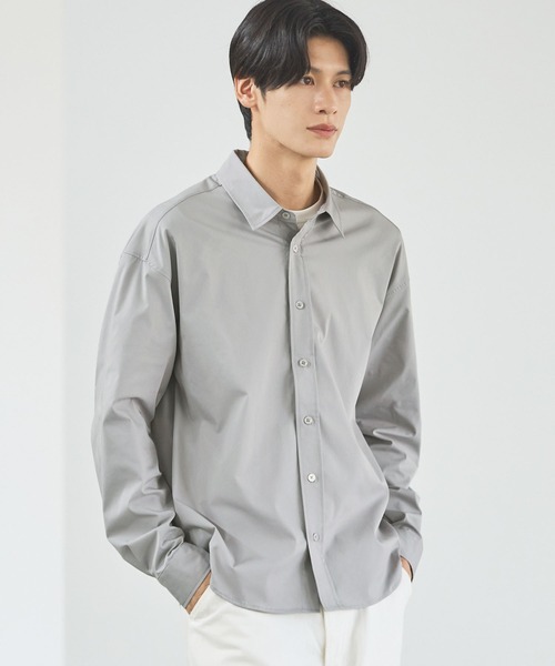 ESSENTIALS WARDROBE(エッセンシャルワードローブ)の「抗しわ吸汗速乾機能性長袖ブロードシャツ(シャツ/ブラウス・メンズ・ホワイト/ブルー/グレー・L/M/S/XL)」の22枚目の写真