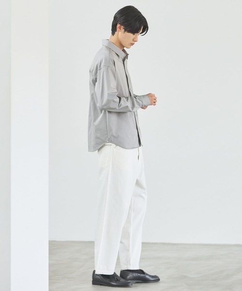 抗しわ吸汗速乾機能性長袖ブロードシャツ（シャツ/ブラウス