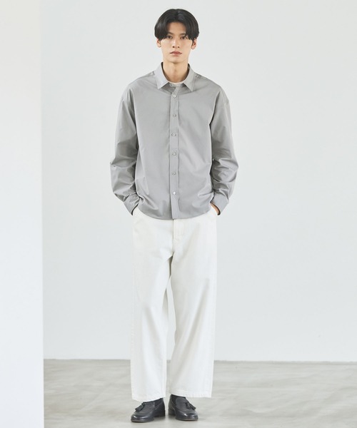 抗しわ吸汗速乾機能性長袖ブロードシャツ（シャツ/ブラウス