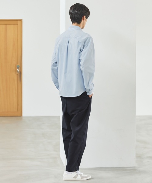 ESSENTIALS WARDROBE(エッセンシャルワードローブ)の「抗しわ吸汗速乾機能性長袖ブロードシャツ(シャツ/ブラウス・メンズ・ホワイト/ブルー/グレー・L/M/S/XL)」の4枚目の写真
