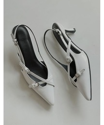 Re:EDIT | [オケージョン セレモニー][大きいサイズ有]細ベルトポインテッドトゥミュール(パンプス)