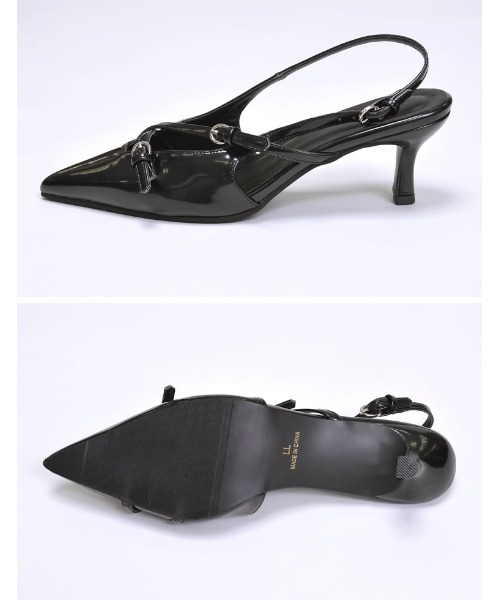 Re:EDIT（リエディ）の「[オケージョン セレモニー][大きいサイズ有]細ベルトポインテッドトゥミュール（パンプス・レディース・ホワイト/ブラック/レッド系その他・SMALL/MEDIUM/LARGE/X-LARGE）」の11枚目の写真