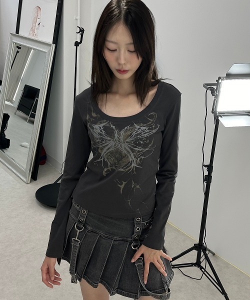 noromance XU カットソー Never mind the XU】star damage tops / 【ネバーマインド ザ