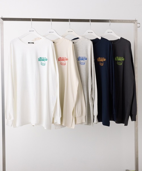 Remind me and forever（リマインドミーアンドフォーエバー）の「【WEB限定】バーガー発泡プリントロンＴ（Tシャツ/カットソー・レディース・オフホワイト/ライトベージュ/スミクロ/ネイビー/オートミール・FREE）」の6枚目の写真