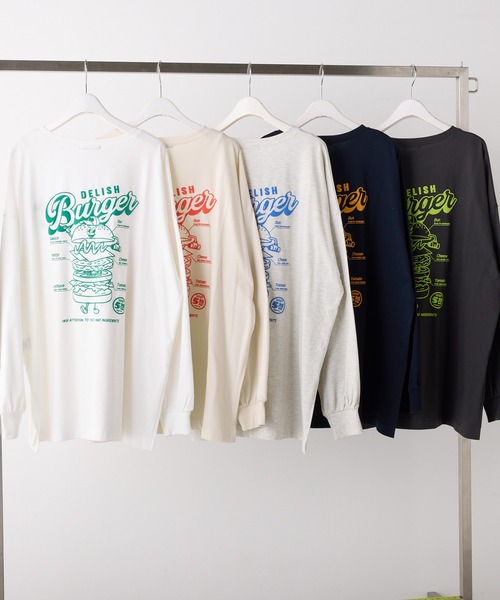 WEB限定】バーガー発泡プリントロンT（Tシャツ/カットソー