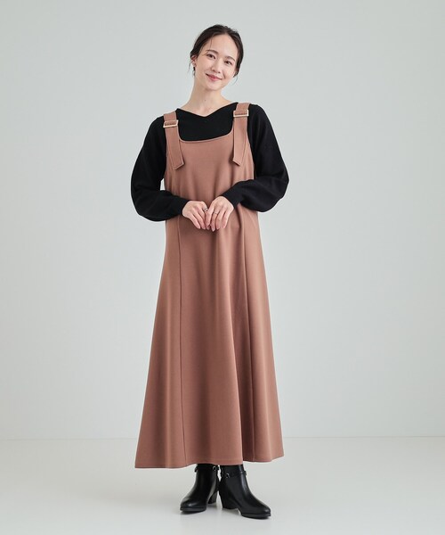 SHOO・LA・RUE(シューラルー)の「◆【22.5cm~25.0cm/ベルト取り外し可】きれいめスタイルに 2WAY 異素材配色ショートブーツ(ブーツ・レディース・ダークブラウン/ブラック・50/45/35/25)」の10枚目の写真