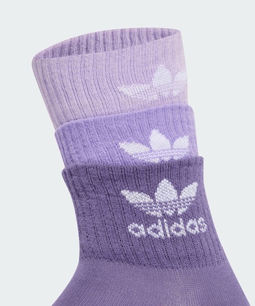 靴下　紫色 adidas（アディダス）の「Kseniaschnaider トリプルカフソックス