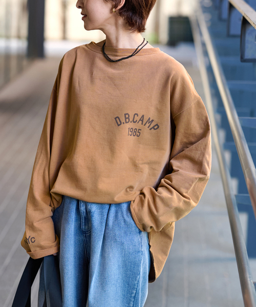 JOURNAL STANDARD relume(ジャーナルスタンダード レリューム)の「【HOLIDAYS COMFORT】USAコットンインレイウラケプルオーバー(Tシャツ/カットソー・レディース・マスタード/ホワイト系その他/ブラック系その他/キャメル・FREE)」の4枚目の写真