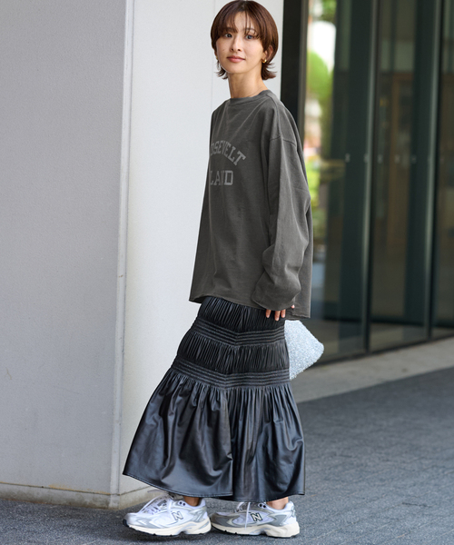JOURNAL STANDARD relume(ジャーナルスタンダード レリューム)の「【HOLIDAYS COMFORT】USAコットンインレイウラケプルオーバー(Tシャツ/カットソー・レディース・マスタード/ホワイト系その他/ブラック系その他/キャメル・FREE)」の7枚目の写真