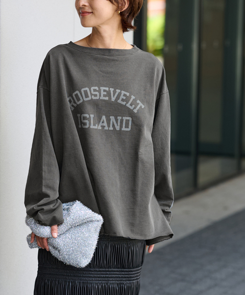 JOURNAL STANDARD relume(ジャーナルスタンダード レリューム)の「【HOLIDAYS COMFORT】USAコットンインレイウラケプルオーバー(Tシャツ/カットソー・レディース・マスタード/ホワイト系その他/ブラック系その他/キャメル・FREE)」の11枚目の写真