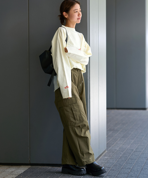 JOURNAL STANDARD relume(ジャーナルスタンダード レリューム)の「【HOLIDAYS COMFORT】USAコットンインレイウラケプルオーバー(Tシャツ/カットソー・レディース・マスタード/ホワイト系その他/ブラック系その他/キャメル・FREE)」の14枚目の写真