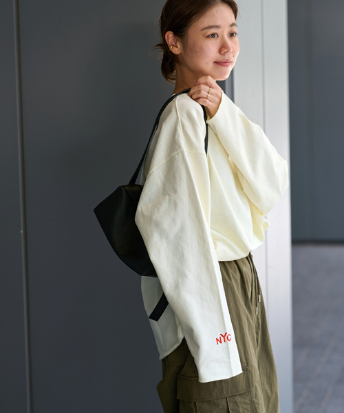 HOLIDAYS COMFORT】USAコットンインレイウラケプルオーバー（T
