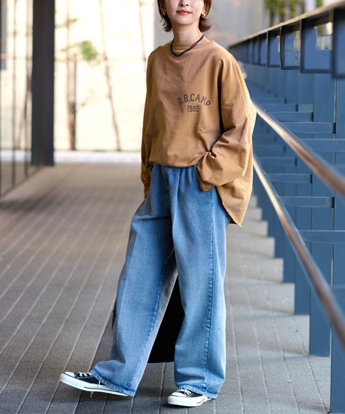 JOURNAL STANDARD relume(ジャーナルスタンダード レリューム)の「【HOLIDAYS COMFORT】USAコットンインレイウラケプルオーバー(Tシャツ/カットソー・レディース・マスタード/ホワイト系その他/ブラック系その他/キャメル・FREE)」の22枚目の写真