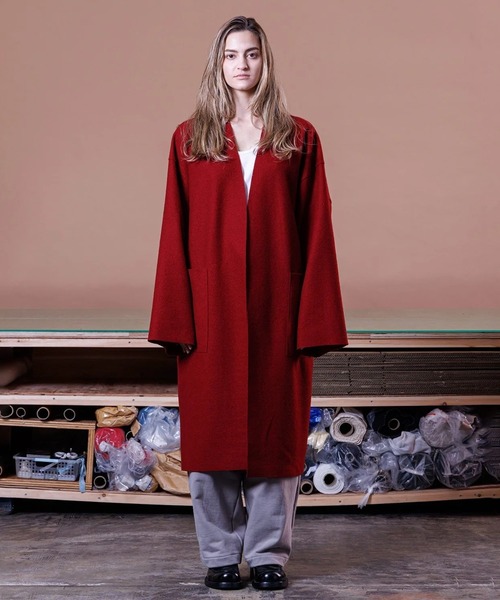 VOAAOV（ヴォアーブ）の「【VOAAOV】COMPRESSED WOOL Long Cardigan（カーディガン/ボレロ・メンズ・ブラック/グレー/キナリ/ネイビー/レッド・1/2）」の5枚目の写真