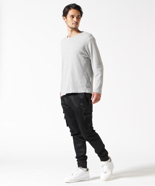 1piu1uguale3 RELAX(ウノピュウノウグァーレトレリラックス)の「1PIU1UGUALE3 RELAX/ウノピゥウノウグァーレトレ リラックス/スリムカーゴパンツ(カーゴパンツ・メンズ・ブラック・L/M/XL)」の13枚目の写真