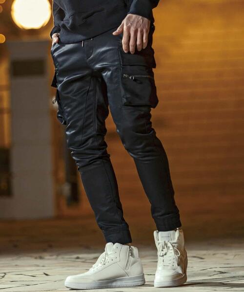 1piu1uguale3 RELAX(ウノピュウノウグァーレトレリラックス)の「1PIU1UGUALE3 RELAX/ウノピゥウノウグァーレトレ リラックス/スリムカーゴパンツ(カーゴパンツ・メンズ・ブラック・L/M/XL)」の19枚目の写真