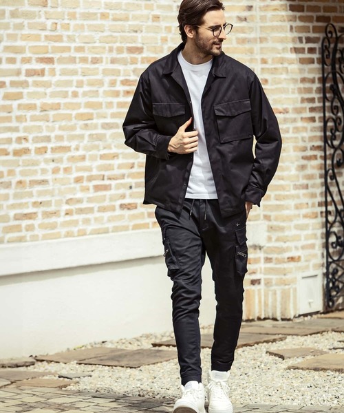 1piu1uguale3 RELAX(ウノピュウノウグァーレトレリラックス)の「1PIU1UGUALE3 RELAX/ウノピゥウノウグァーレトレ リラックス/スリムカーゴパンツ(カーゴパンツ・メンズ・ブラック・L/M/XL)」の8枚目の写真