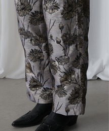 DOLCE&GABBANA ジャカードパンツ フラワーデザイン Dolce & Gabbana/ドルチェ＆ガッバーナ｜シルク トラウザー