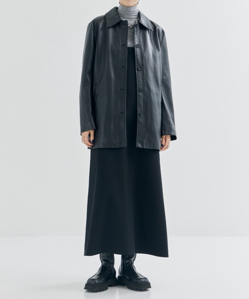 TODAYFUL/トゥデイフル】Ecoleather Soutiencollar Jacket/エコレザー