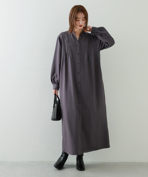 セール】『Shortサイズあり』タックシャツワンピース（ワンピース