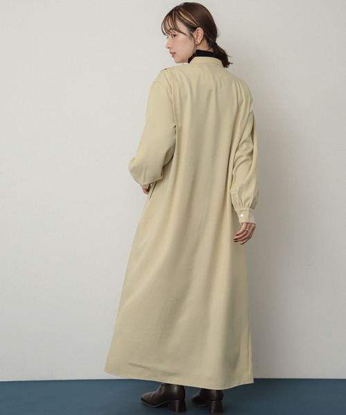 セール】『Shortサイズあり』タックシャツワンピース（ワンピース