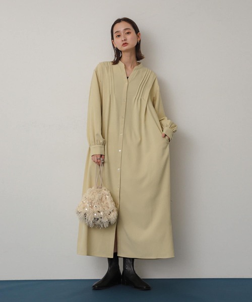 セール】『Shortサイズあり』タックシャツワンピース（ワンピース