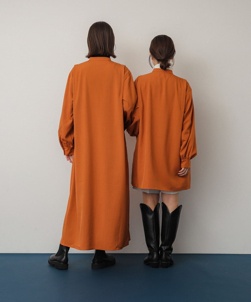 セール】『Shortサイズあり』タックシャツワンピース（ワンピース