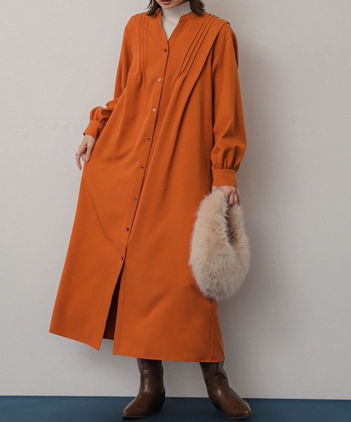 セール】『Shortサイズあり』タックシャツワンピース（ワンピース